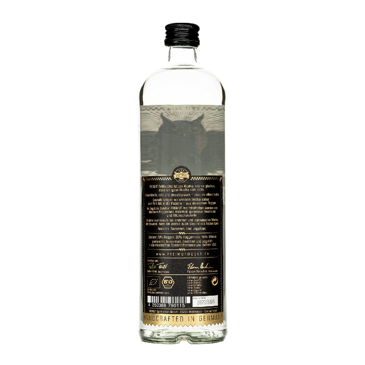 FREIMUT Wodka - Deutscher Craftwodka (Bio) 40% Vol. - Goldmädchen-Shop