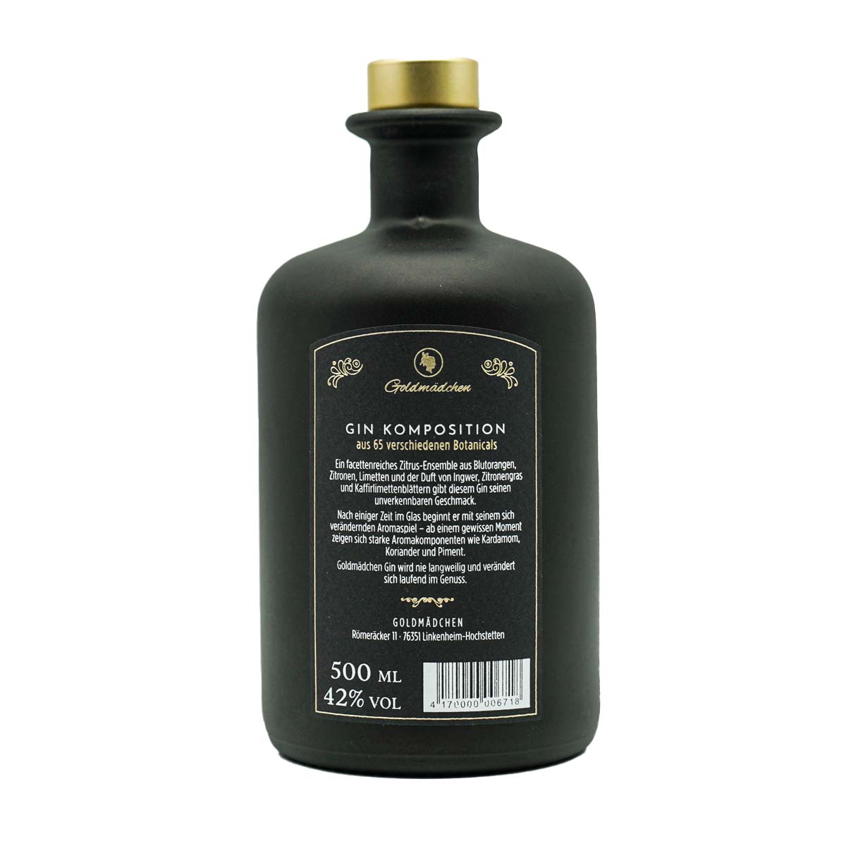 Goldmädchen Gin Komposition - Black Edition - Vol. 42% - 0,5l - Goldmädchen-Shop
