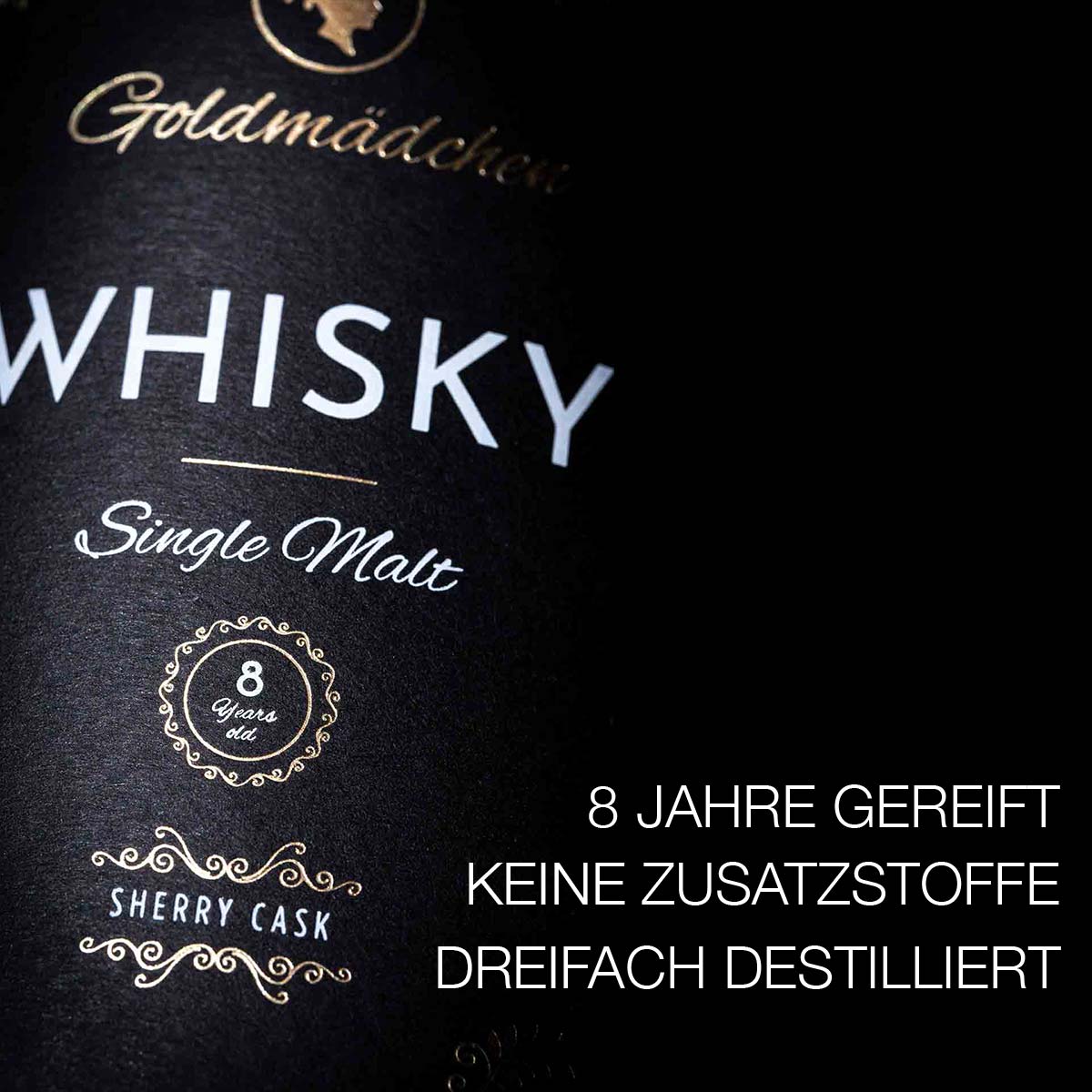 Goldmädchen Single Malt Whisky Sherry Cask 42% vol. 0,5l - Goldmädchen-Shop