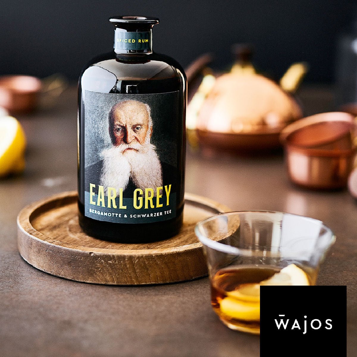 Wajos Earl Grey Spiced Rum mit Bergamotte & schwarzem Tee 500ml - Goldmädchen-Shop