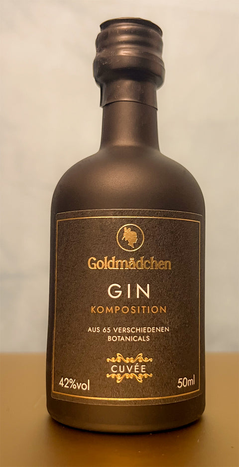 Goldmädchen Gin | Probierflasche | Premium Gin mit Zitrusaromen aus Blutorange, Zitrone & Limette | 65 Botanicals | Handwerklich destilliert | 42% Vol.