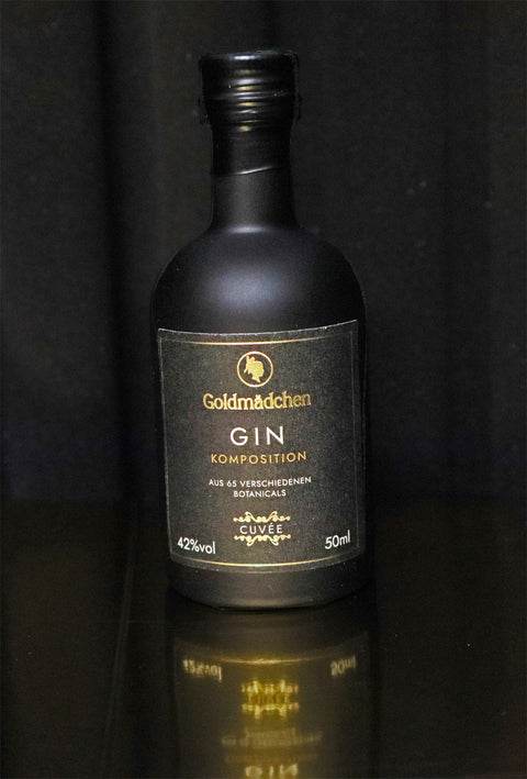 Goldmädchen Gin | Probierflasche | Premium Gin mit Zitrusaromen aus Blutorange, Zitrone & Limette | 65 Botanicals | Handwerklich destilliert | 42% Vol.