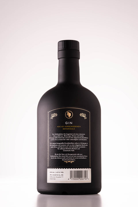 Goldmädchen Gin | Premium Gin mit Zitrusaromen aus Blutorange, Zitrone & Limette | 65 Botanicals | Handwerklich destilliert | 42% Vol.
