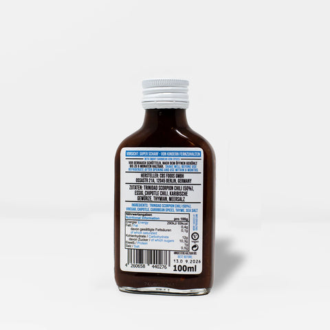 Crazy Bastard - Superhot Scorpion - Rauchig-scharfe Sauce mit Karibik-Twist