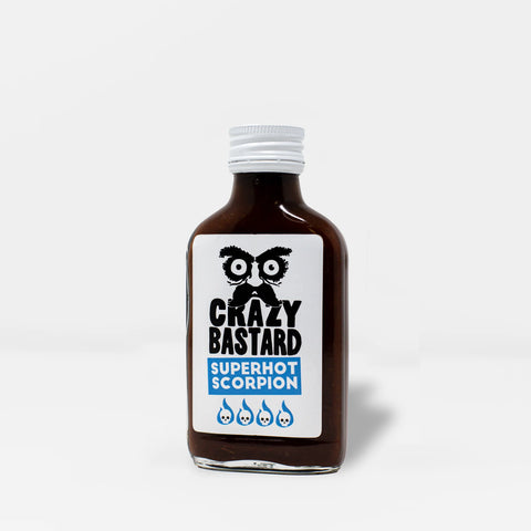 Crazy Bastard - Superhot Scorpion - Rauchig-scharfe Sauce mit Karibik-Twist