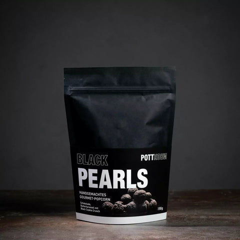 Black Pearls – Handgemachtes Popcorn mit Schokolade und Cookie - Crunch - Goldmädchen - Shop