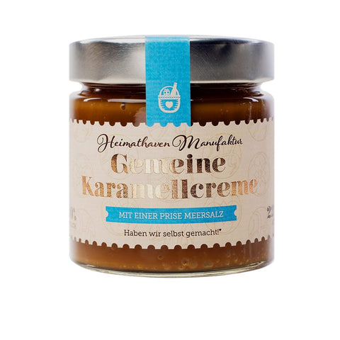 Heimathaven Manufaktur - Gemeine Karamellcreme mit Meersalz - Goldmädchen - Shop