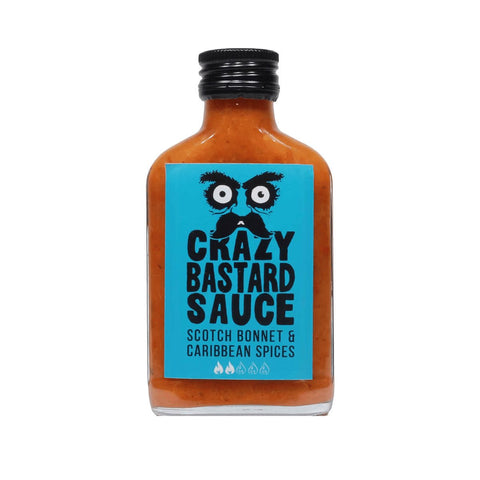 Crazy Bastard Hot Sauce - Scotch Bonnet & Caribbean Spices 100ml - Goldmädchen-Shop