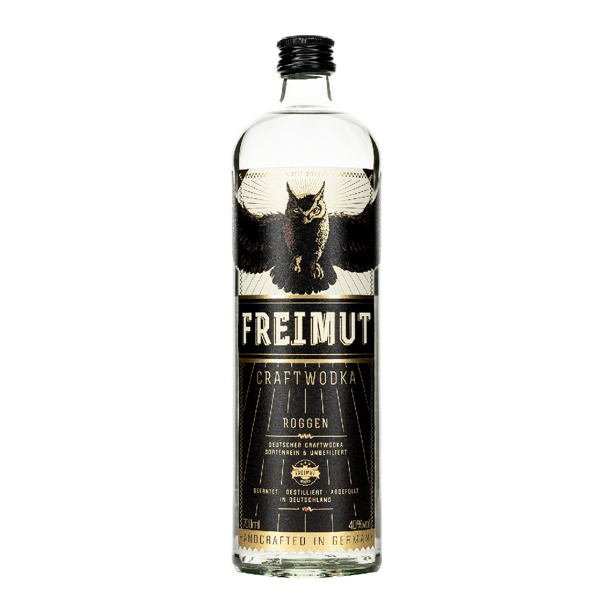 FREIMUT Wodka - Deutscher Craftwodka (Bio) 40% Vol. - Goldmädchen-Shop