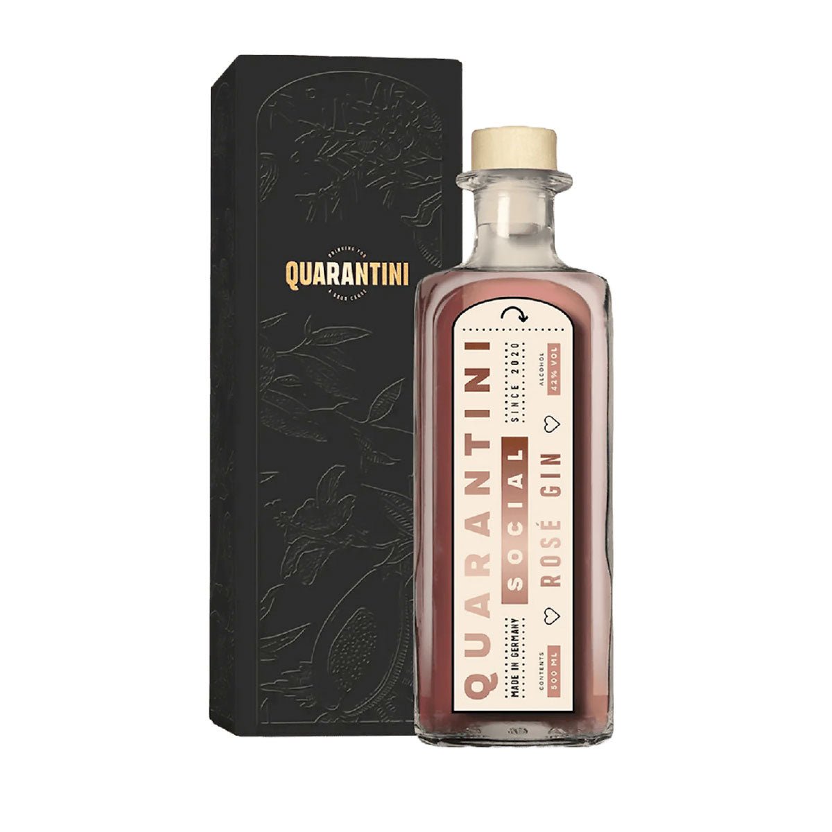Quarantini - Social Rose Gin 0,5l Vol. 42% - Goldmädchen-Shop